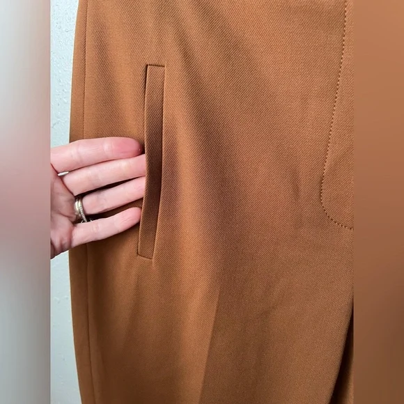 New VERONICA BEARD Arte Slit Flare Pants in Dark Ochre Size 4 - Picture 7 of 14